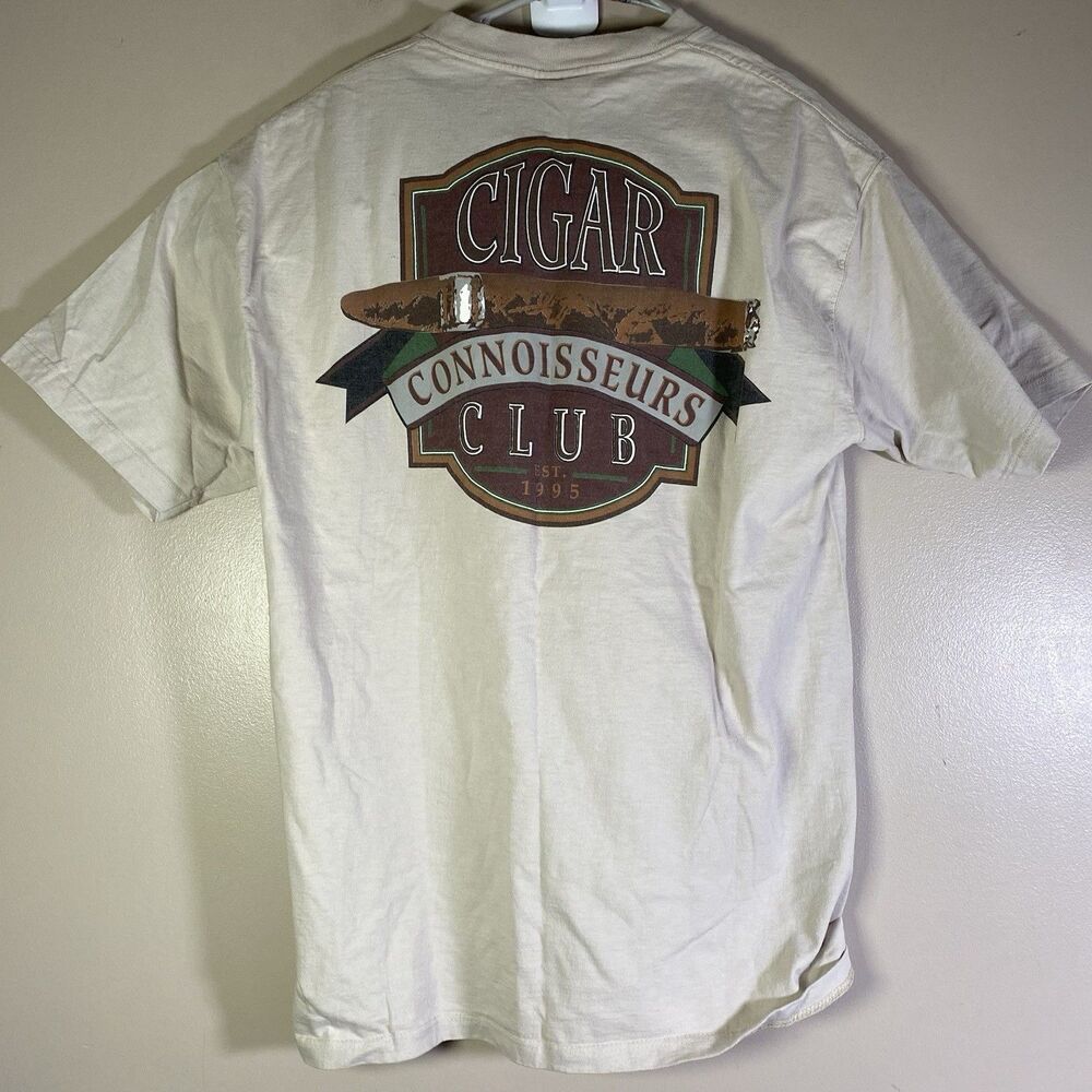 VTG Cigar Connoisseur Club Original Cigar Clothing  Co. T-Shirt Men’s Large USA